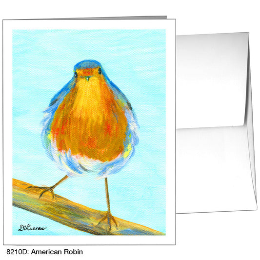 American Robin, Greeting Card (8210D), A2, printedcanvas.com