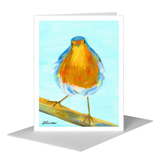 American Robin, Greeting Card (#8210D) A2 Card Front, www.printedcanvas.com