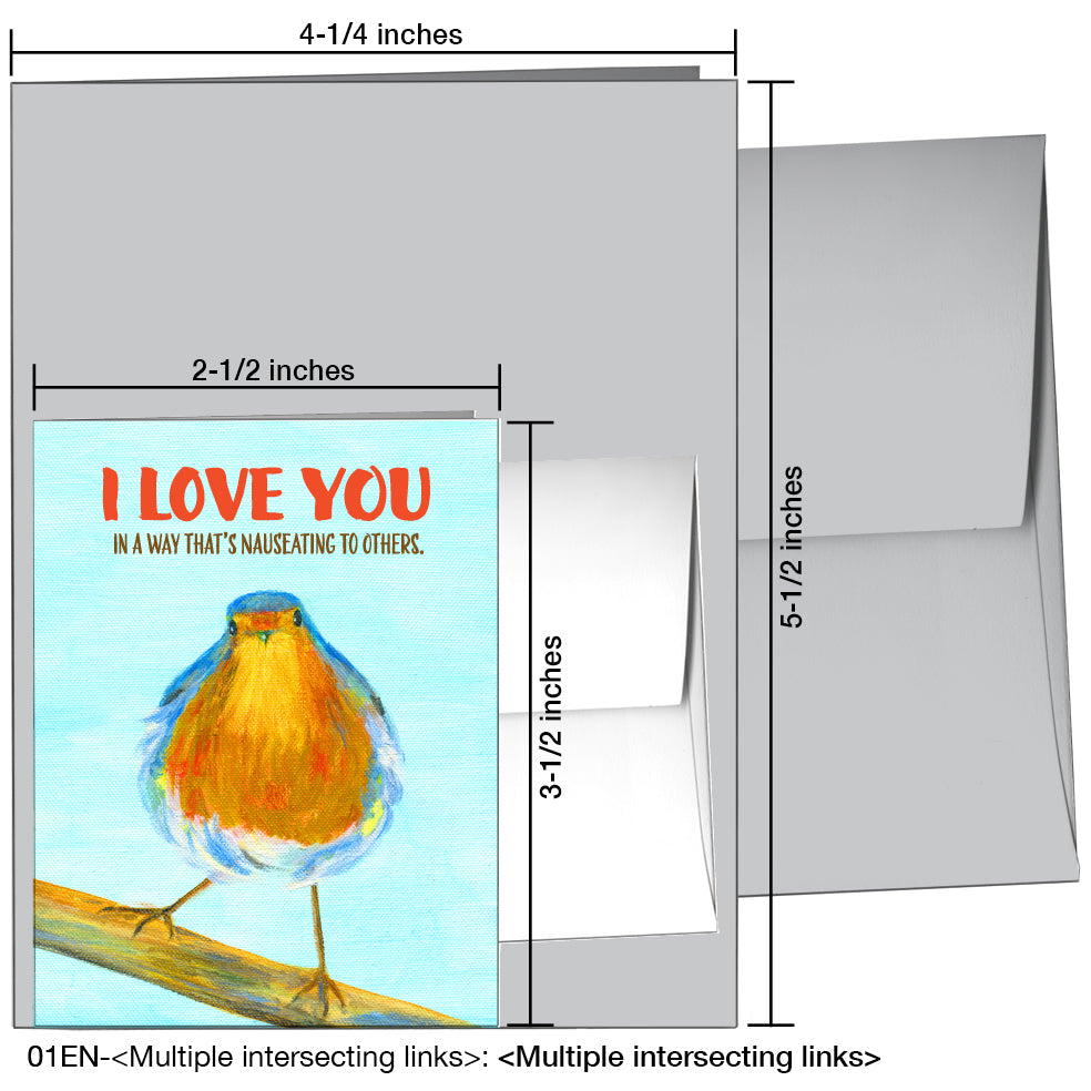 American Robin, Greeting Card (8210E), Enclosure, printedcanvas.com