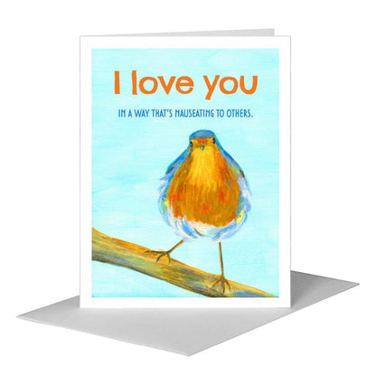 American Robin, Greeting Card (#8210E), A2 Card Front, www.printedcanvas.com
