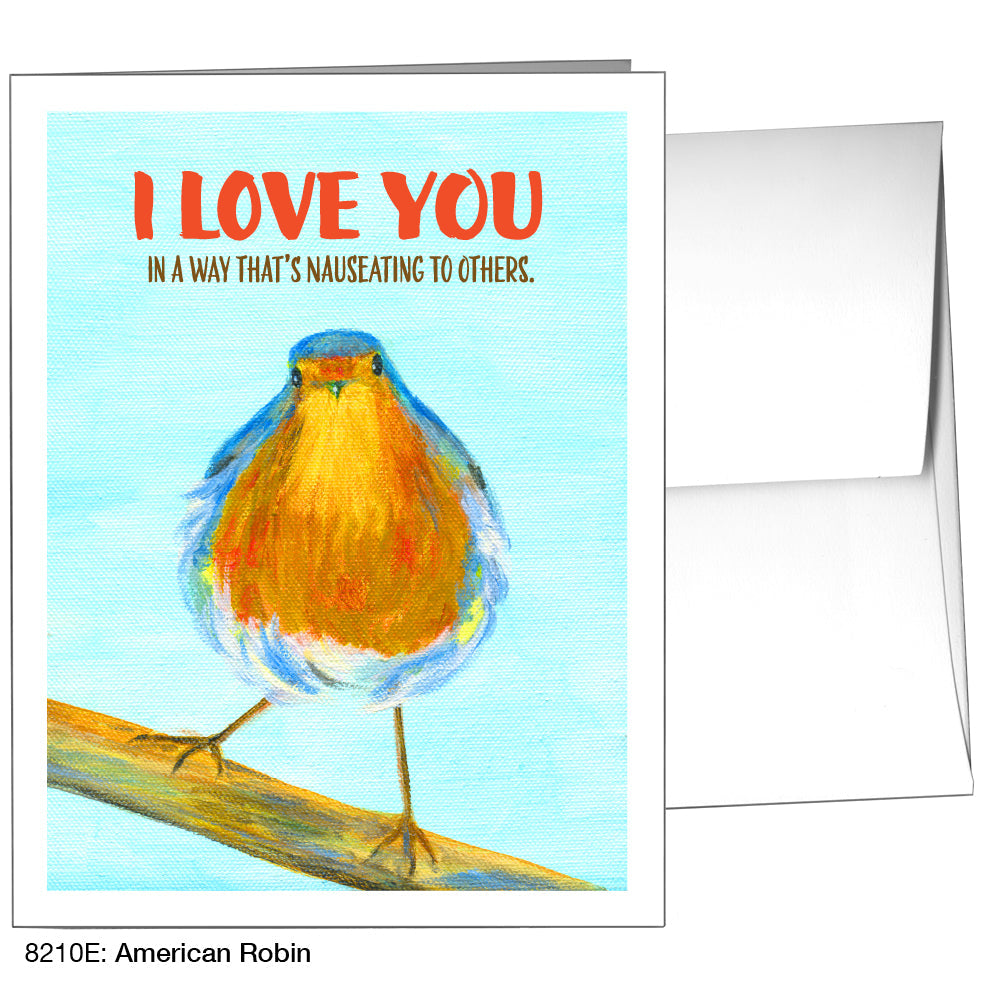 American Robin, Greeting Card (8210E), A2, printedcanvas.com