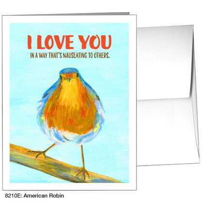 American Robin, Greeting Card (8210E), A2, printedcanvas.com