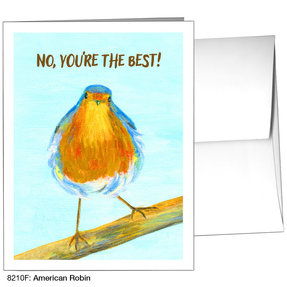 American Robin, Greeting Card (8210F), A2, printedcanvas.com