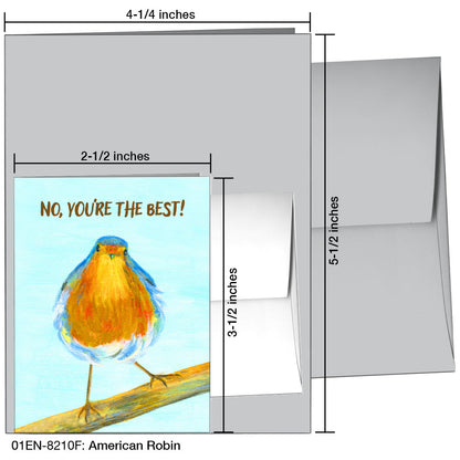American Robin, Greeting Card (8210F), Enclosure, printedcanvas.com