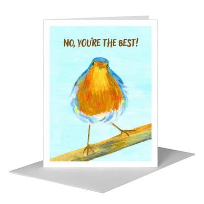 American Robin, Greeting Card (#8210F), A2 Card Front, www.printedcanvas.com