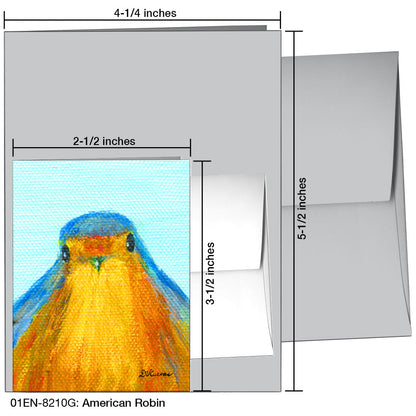 American Robin, Greeting Card (8210G), Enclosure Card, printedcanvas.com