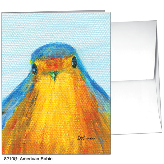 American Robin, Greeting Card (8210G), A2 Card Front, www.printedcanvas.com