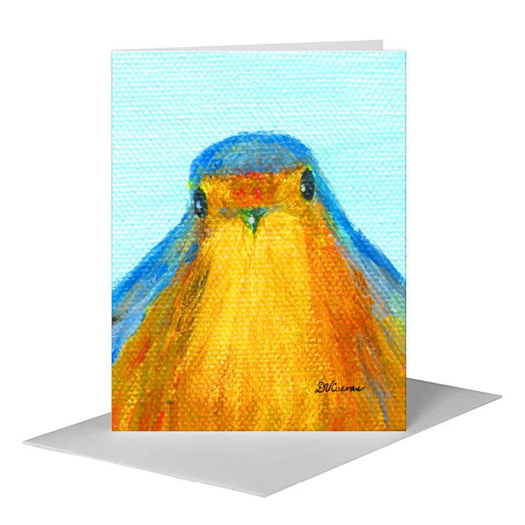 American Robin, Greeting Card (#8210G) A2 Card Front, www.printedcanvas.com