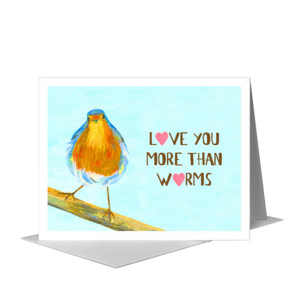 American Robin, Greeting Card (#8210H), A2 Card Front, www.printedcanvas.com