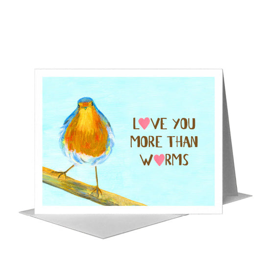 American Robin, Greeting Card (#8210H) A2 Card Front, www.printedcanvas.com