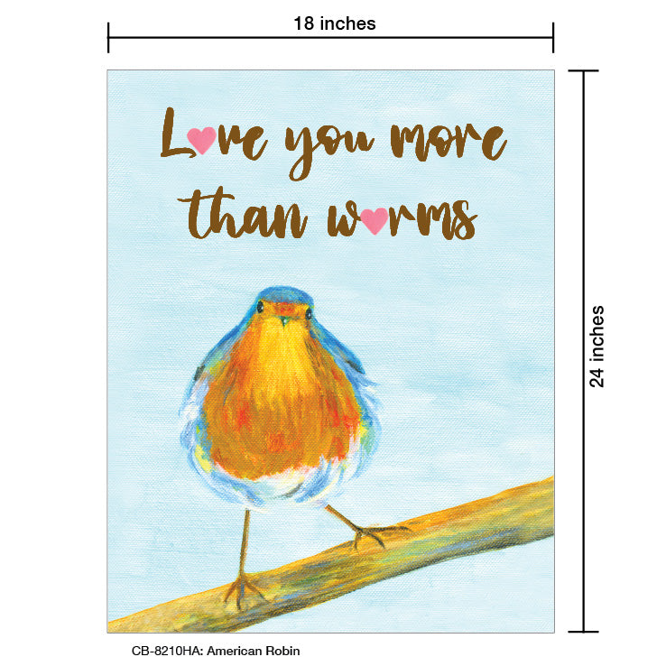 American Robin, Card Board (8210HA), Card Board: 18x24, printedcanvas.com