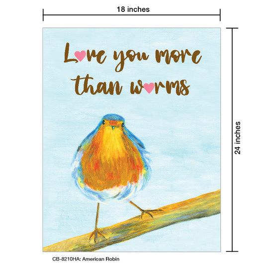 American Robin, Card Board (8210HA), Card Board: 18x24, printedcanvas.com