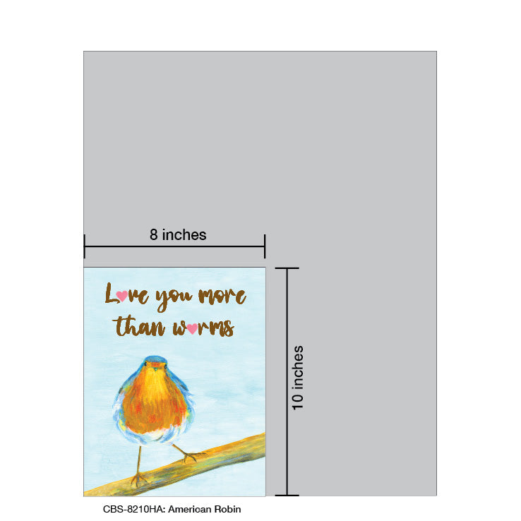 American Robin, Card Board (8210HA), Card Board: 8x10, printedcanvas.com