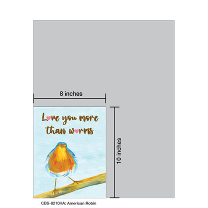 American Robin, Card Board (8210HA), Card Board: 8x10, printedcanvas.com