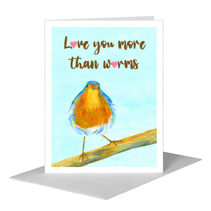 American Robin, Greeting Card (#8210HA) A2 Card Front, www.printedcanvas.com