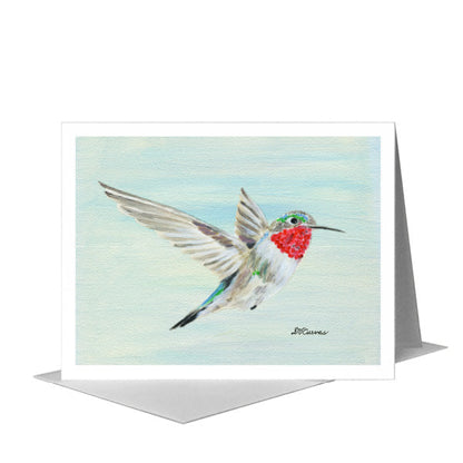 Anna's Hummingbird, Greeting Card (#8213C), A2 Card Front, www.printedcanvas.com