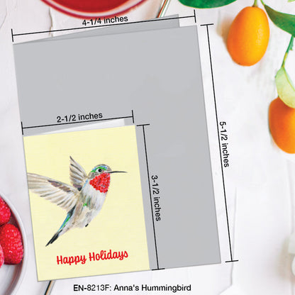 Anna's Hummingbird, Greeting Card (8213F), Enclosure Card, www.printedcanvas.com
