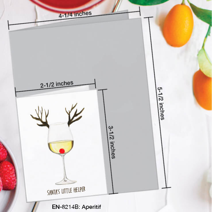 Aperitif, Greeting Card (#8214B), Enclosure Card, www.printedcanvas.com