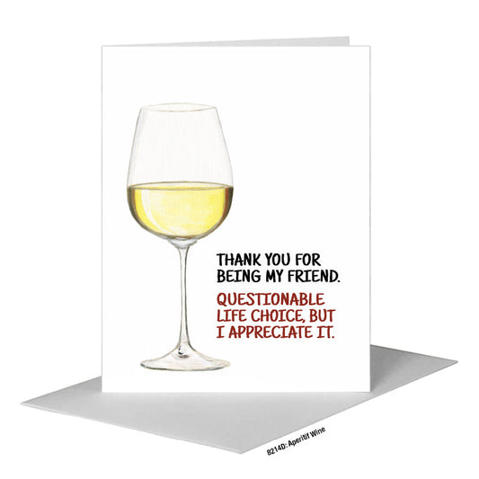 Aperitif Wine, Greeting Card (#8214D) A2 Card Front, www.printedcanvas.com