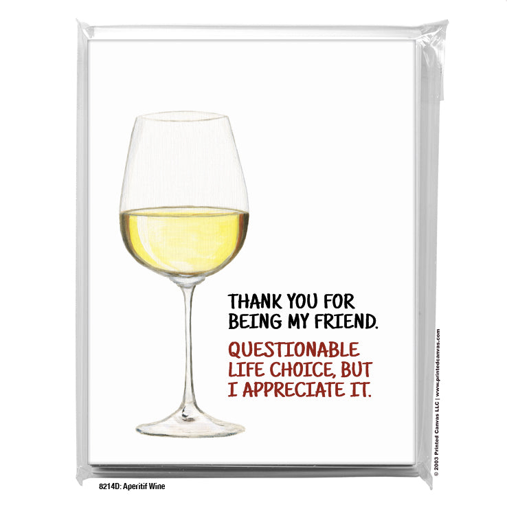 Aperitif Wine, Greeting Card (#8214D)