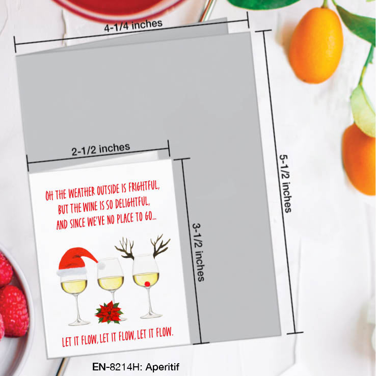 Aperitif, Greeting Card (#8214H), Enclosure Card, www.printedcanvas.com
