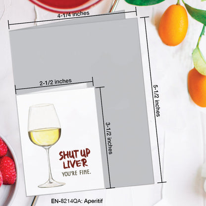 Aperitif, Greeting Card (8214QA), Enclosure, www.printedcanvas.com