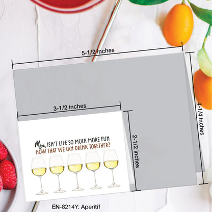Aperitif, Greeting Card (8214Y), Enclosure, www.printedcanvas.com