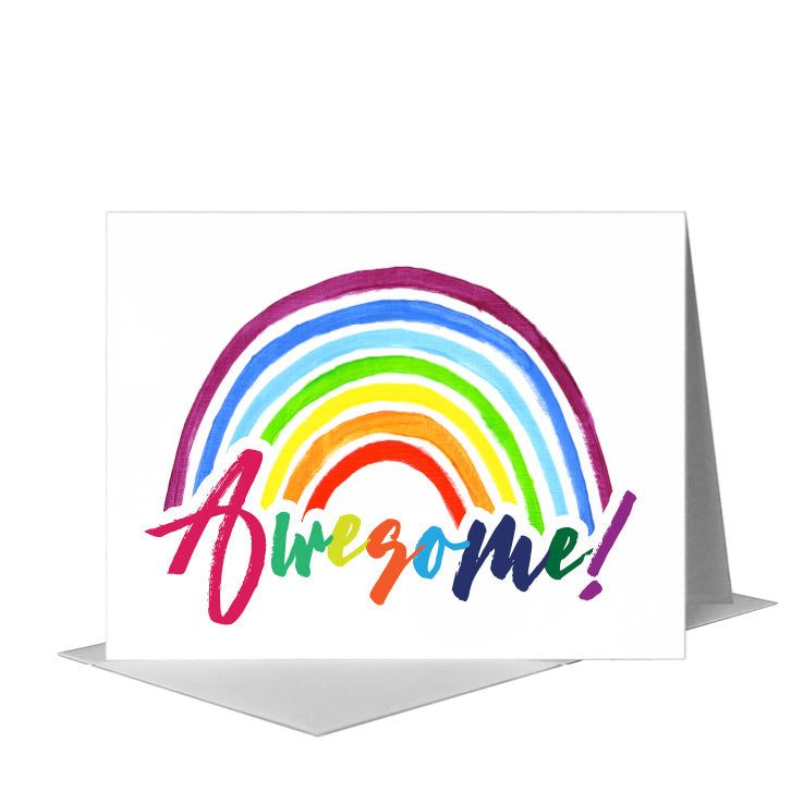 Awesome, Greeting Card (#8216A), A2 Card Front, www.printedcanvas.com
