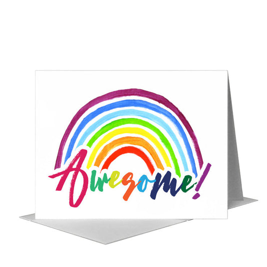 Awesome, Greeting Card (#8216A) A2 Card Front, www.printedcanvas.com