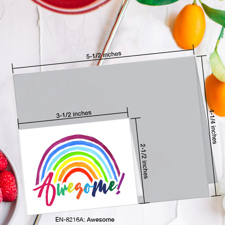 Awesome, Greeting Card (8216A), Enclosure, www.printedcanvas.com