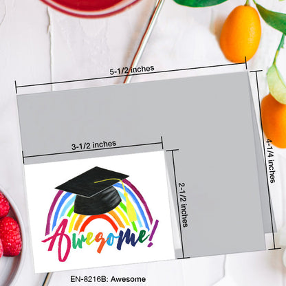 Awesome, Greeting Card (8216B), Enclosure, www.printedcanvas.com