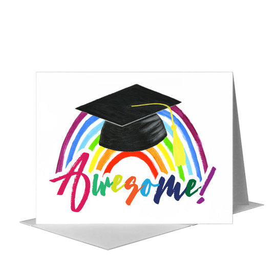 Awesome, Greeting Card (#8216B) A2 Card Front, www.printedcanvas.com