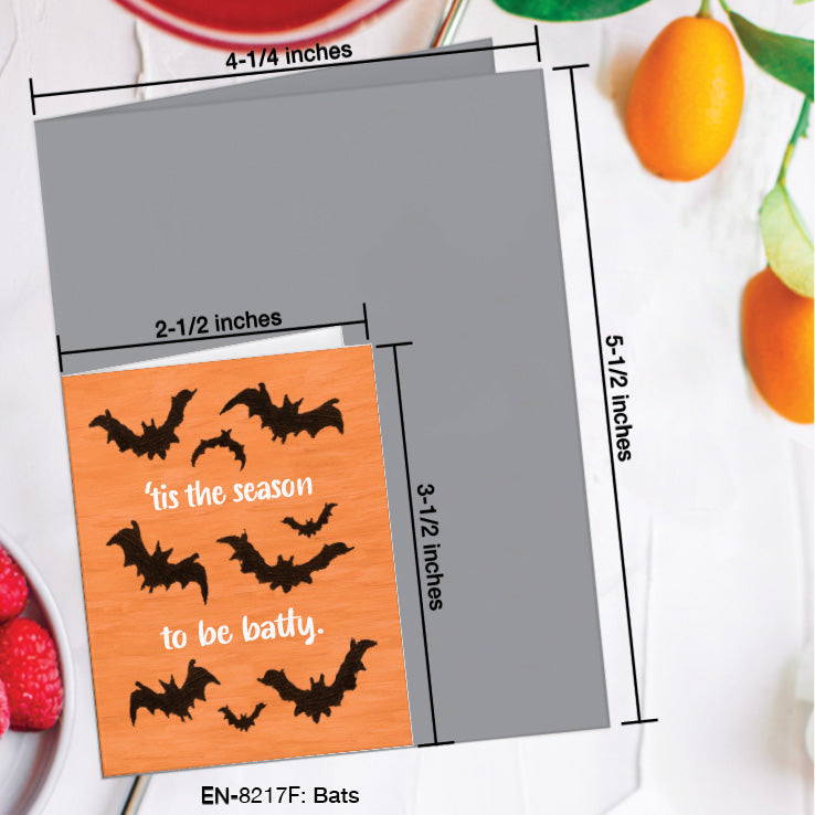 Bats, Greeting Card (8217F), Enclosure, www.printedcanvas.com