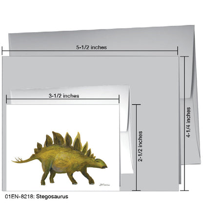 Stegosaurus, Greeting Card (8218A), Enclosure Card, www.printedcanvas.com