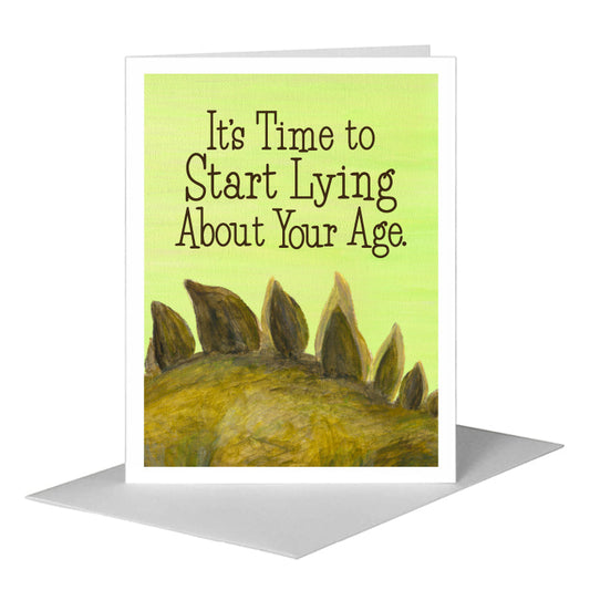 Stegosaurus, Greeting Card (#8218D) A2 Card Front, www.printedcanvas.com