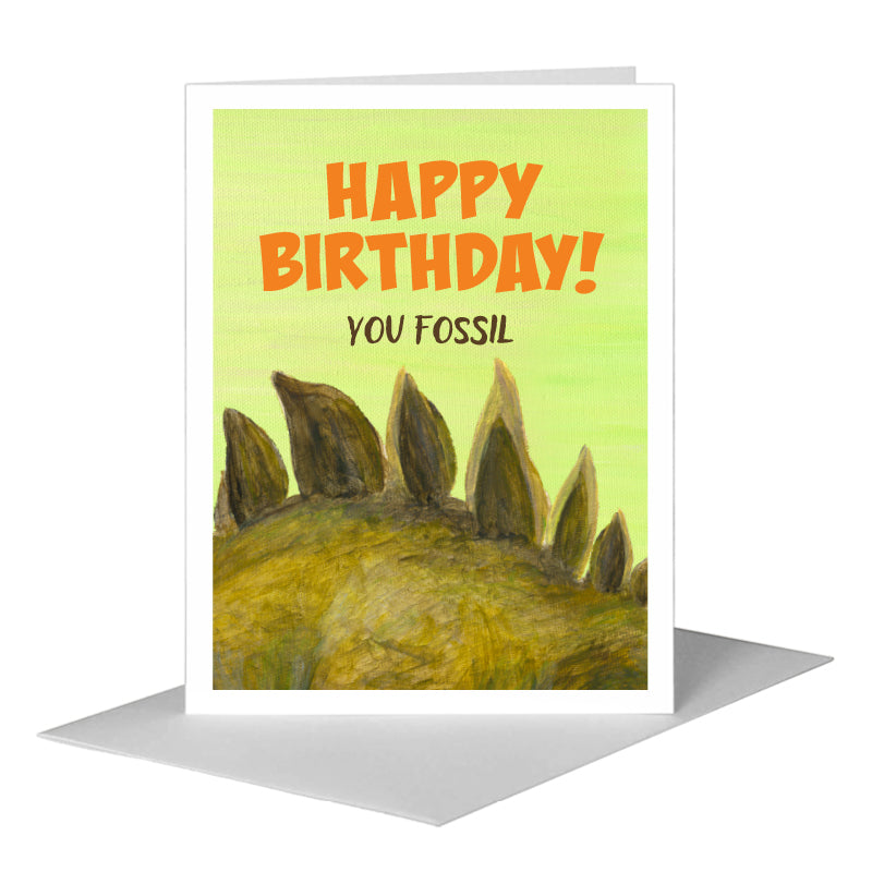 Stegosaurus, Greeting Card (#8218E) A2 Card Front, www.printedcanvas.com