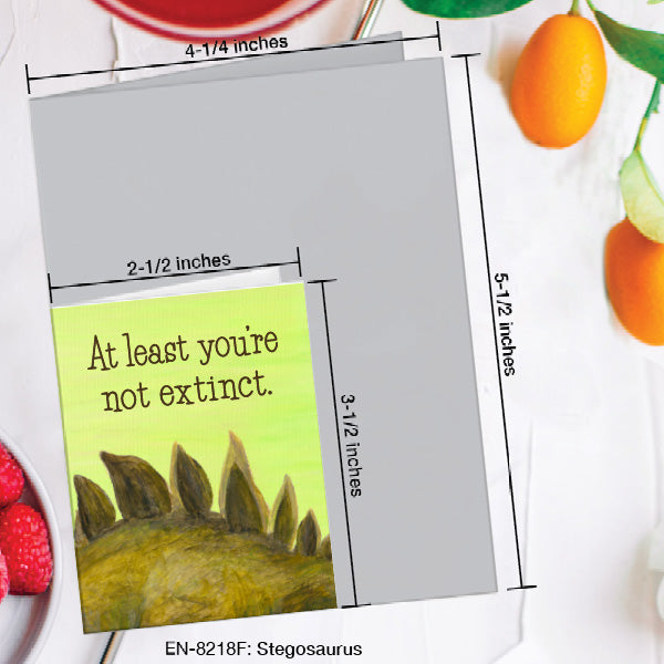 Stegosaurus, Greeting Card (8218F), Enclosure, www.printedcanvas.com