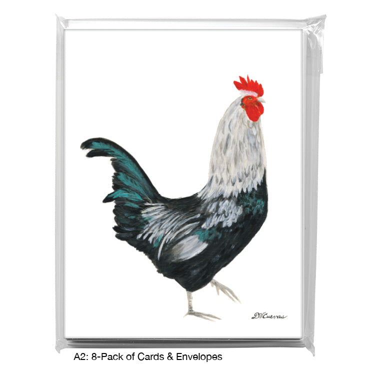 Ardenner Rooster, Greeting Card (8220A), A2 Card 8-Pack, www.printedcanvas.com