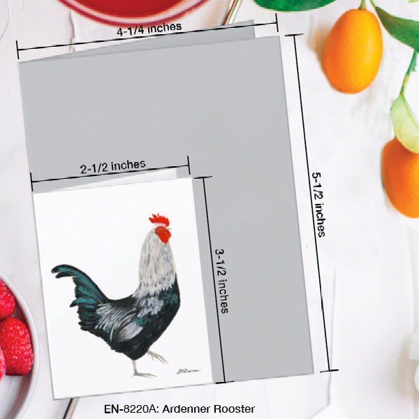Ardenner Rooster, Greeting Card (8220A), Enclosure Card, www.printedcanvas.com
