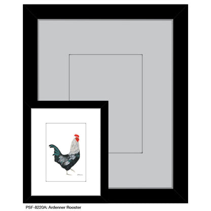 Ardenner Rooster, Print (#8220A), Print Matted, www.printedcanvas.com