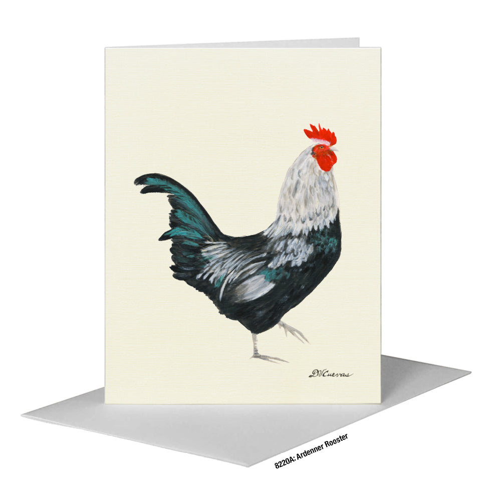 Ardenner Rooster, Greeting Card (#8220A)