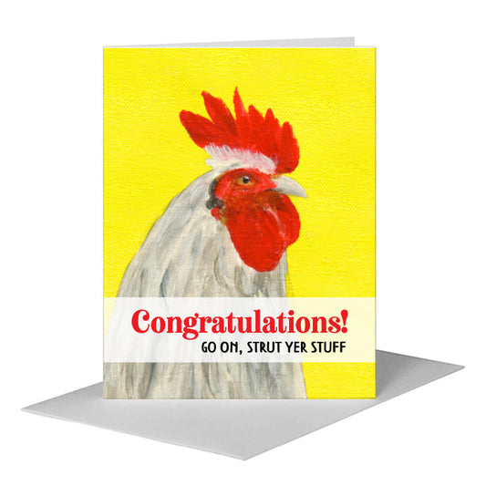 Ardenner Rooster, Greeting Card (#8220D) A2 Card Front, www.printedcanvas.com
