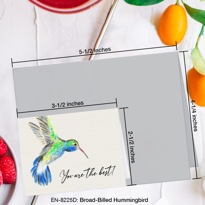 Broad-Billed Hummingbird, Greeting Card (8225D), Enclosure Card, www.printedcanvas.com