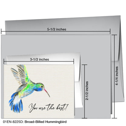 Broad-Billed Hummingbird, Greeting Card (8225D), Enclosure, printedcanvas.com