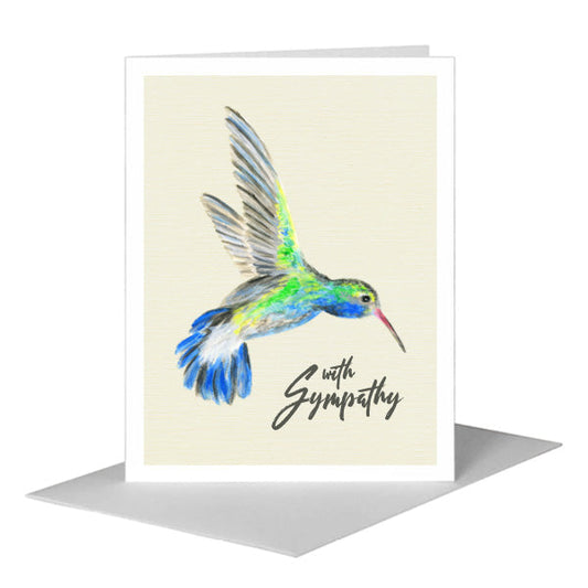 Broad-Billed Hummingbird, Greeting Card (#8225EA) A2 Card Front, www.printedcanvas.com