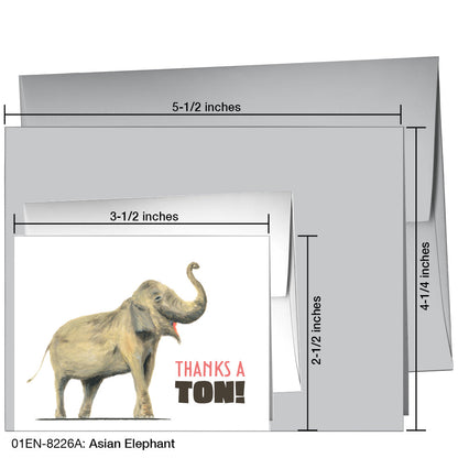 Asian Elephant, Greeting Card (8226A), Enclosure, printedcanvas.com