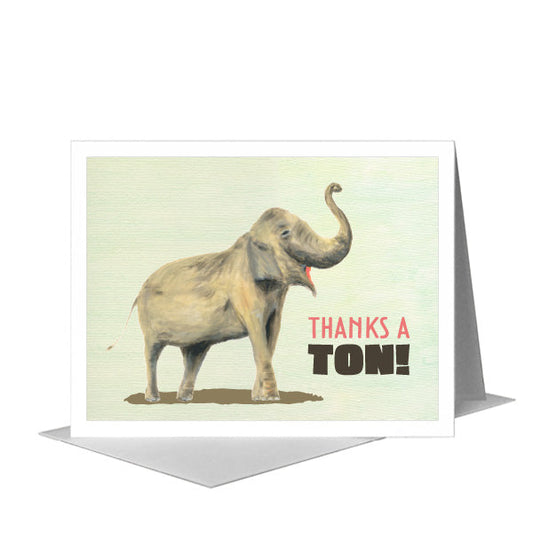 Asian Elephant, Greeting Card (#8226F) A2 Card Front, www.printedcanvas.com