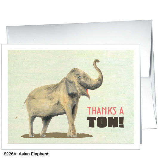 Asian Elephant, Greeting Card (8226A)