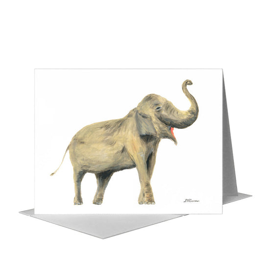 Asian Elephant, Greeting Card (#8226A) A2 Card Front, www.printedcanvas.com