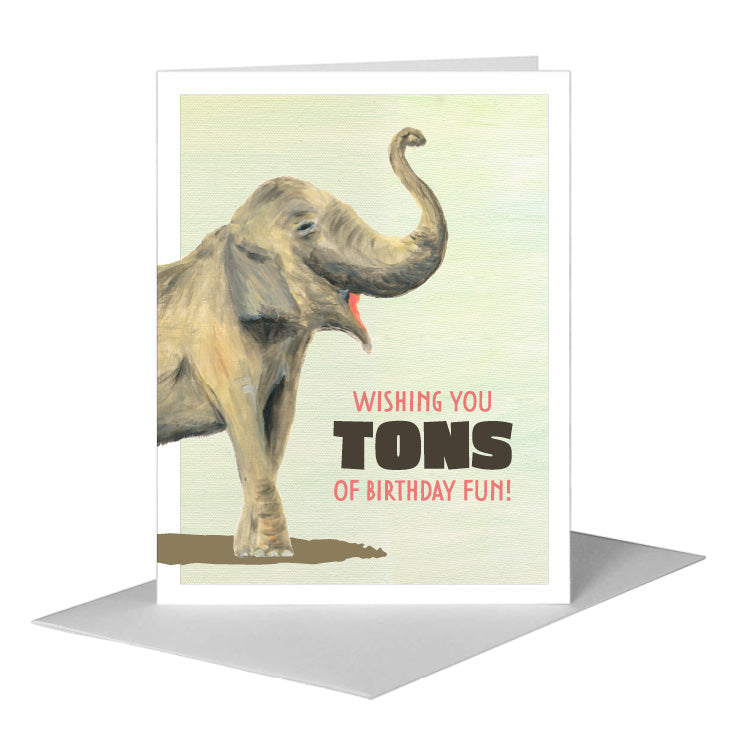 Asian Elephant, Greeting Card (#8226B), A2 Card Front, www.printedcanvas.com